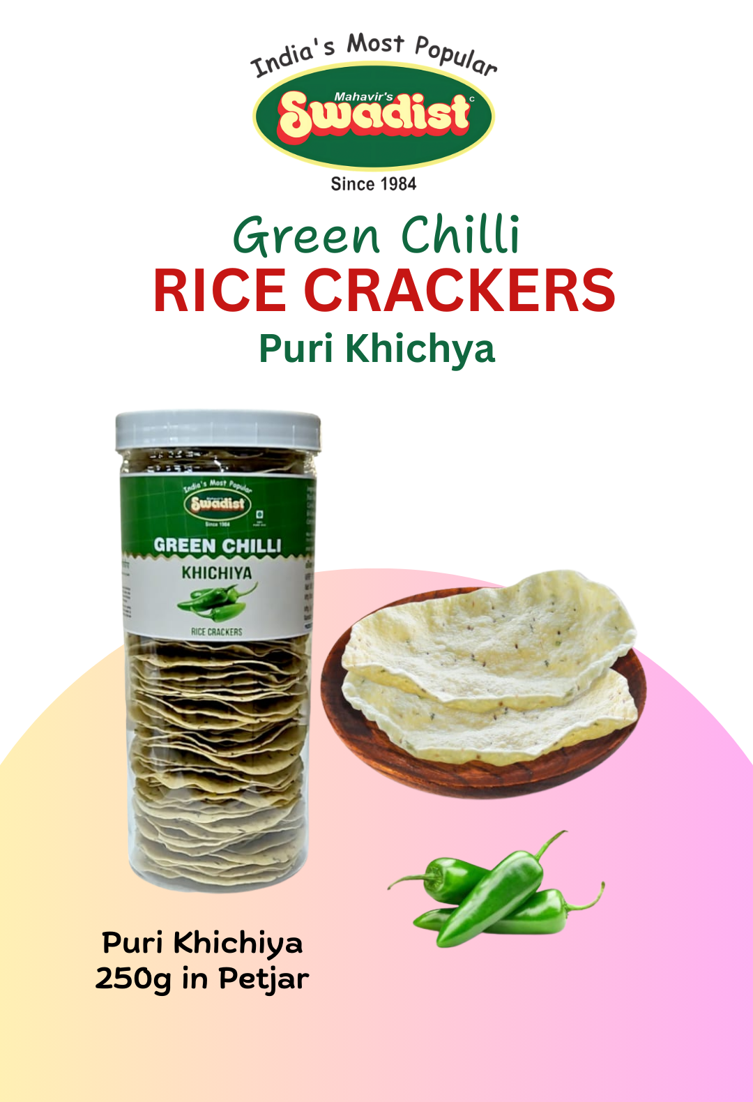 Green Chilli Rice Crackers